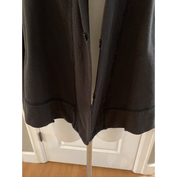 Standard James Perse Black Distressed Open Front Cardigan Sweatshirt -Size 2 - Picture 3 of 16